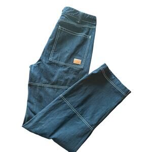 Liquid Lagoon Black Denim Skater Work Pants 33x32 Utility Cargo Style